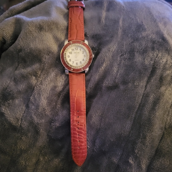 Chico's Accessories - Chicos Red Leather Strap Watch